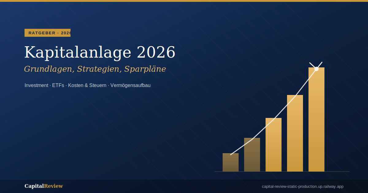 Kapitalanlage 2026: aufsteigende Balken als Sinnbild für systematischen Vermögensaufbau